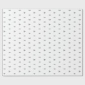 クリスお洒落マスツリーパターン-白黒 ラッピングペーパー (フラット)