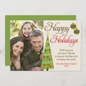 クリスお洒落マスツリーホリデーフォトカード シーズンカード (正面/裏面)