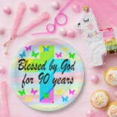 クリスかわいらしチャン90th誕生日紙プレート ペーパープレート (パーティー)