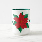 クリスかわいらしマス·ポインセチア マグカップ (中央)