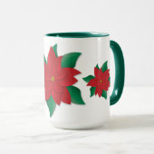 クリスかわいらしマス·ポインセチア マグカップ (正面右)