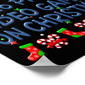 クリスでビデオゲー遊ムに最も適しているクリスマス ポスター (角)