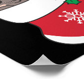 クリスのためにクリスマスストッキングでかわいいシャム猫 ポスター (角)