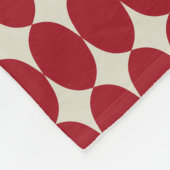 クリスはっきりしたモダンスマスレッドボーブルフェスティバルシック フリースブランケット (角)