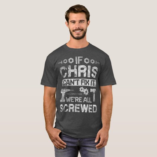 クリスもしは修正できないギフトは全てねじ込まおもしろいれた Tシャツ (正面フル)