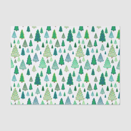 クリスよくはしゃぐマスドードルズの木の模様 薄葉紙 (正面)