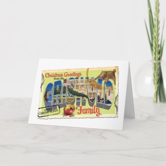 クリスウィールド一家からのクリスマスの挨拶 カード (正面)