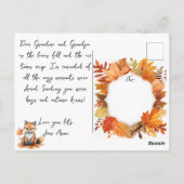 クリスエアコージーメモリーズ紅葉ティーポットマグ ポストカード (裏面)