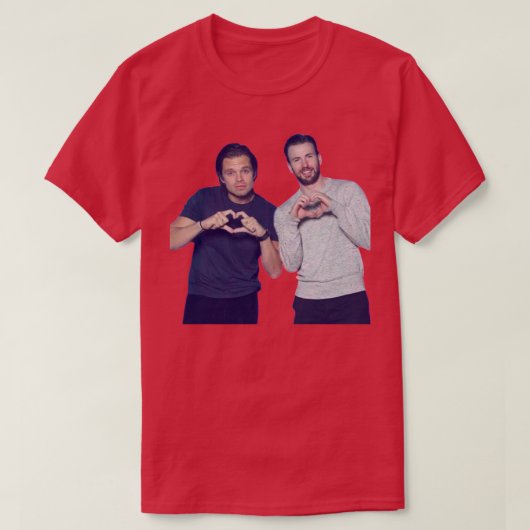 クリスエバンセバスチャンハート Tシャツ (デザイン正面)