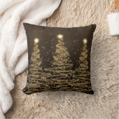 クリスエレガントスきらめくマスの木の黒褐色 クッション (ブランケット)