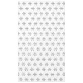 クリスエレガントスフェイクシルバーの雪片パターン テーブルクロス (正面)