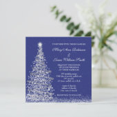 クリスエレガントス結婚・シルバー・ネイビー 招待状 (スタンド正面)