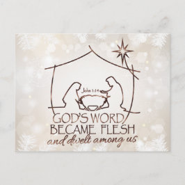 クリスエレガントチャン出生聖なる書物、 経典クリスマス シーズンポストカード