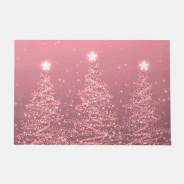 クリスエレガントマきらめくスツリーバラ金ゴールド ドアマット