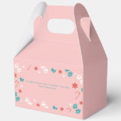 クリスエレガントマスのためのピンクの休日のギフトボックス，フェスティバル フェイバーボックス (正面)