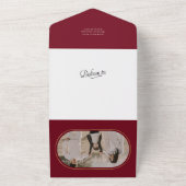 クリスエレガントマスの習字写真 オールインワン招待状 (外側)