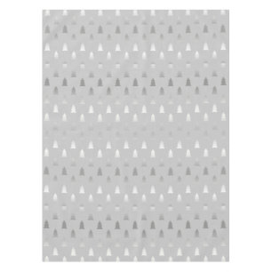 クリスエレガントマスの銀色の木の模様 テーブルクロス