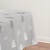 クリスエレガントマスの銀色の木の模様 テーブルクロス (インサイチュ)