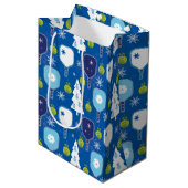 クリスエレガントマスの青と白の漬け物 ミディアムペーパーバッグ (正面アングル)