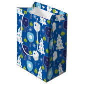 クリスエレガントマスの青と白の漬け物 ミディアムペーパーバッグ (裏面アングル)