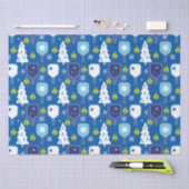 クリスエレガントマスの青と白の漬け物 薄葉紙 (クラフト)