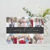 クリスエレガントマスコラージュ6フォトホリデーカード シーズンカード (スタンド正面)