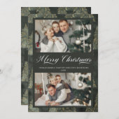 クリスエレガントマスツリーダークグリーンファミリー写真 シーズンカード (正面/裏面)