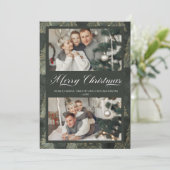 クリスエレガントマスツリーダークグリーンファミリー写真 シーズンカード (スタンド正面)