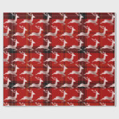 クリスエレガントマスバッファロープレイドパターンバラ金ゴールド ラッピングペーパー (フラット)