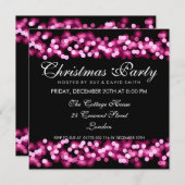 クリスエレガントマスパーティーピンクハリウッドグラム 招待状 (正面/裏面)