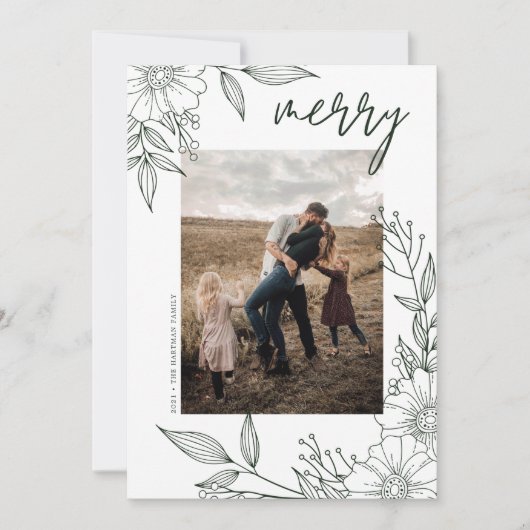 クリスエレガントマスフローラメリーの緑の写真 シーズンカード (正面)