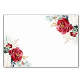 クリスエレガントマス冬の結婚詳細カード テーブルナンバー (裏面)