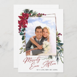 クリスエレガントマス・ポインセチアの写真挨拶 シーズンカード