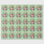 クリスエレガントマメリースと明るい ラッピングペーパー (フラット)