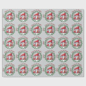 クリスエレガントマメリースと明るい ラッピングペーパー (フラット)