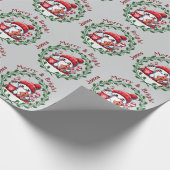 クリスエレガントマメリースと明るい ラッピングペーパー (角)