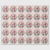 クリスエレガントマメリースと明るい ラッピングペーパー (フラット)