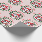 クリスエレガントマメリースと明るい ラッピングペーパー (角)