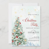 クリスエレガントマモダンスパーティーホリデー招待状 招待状 (正面)