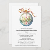 クリスエレガントマ結婚ス 招待状 (正面/裏面)