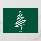 クリスエレガントモダンスマスファミリーフォトコラージフォイル 箔シーズンカード (裏面)