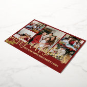 クリスエレガントモダンスマスファミリーフォトコラージフォイル 箔シーズンカード (回転した状態)