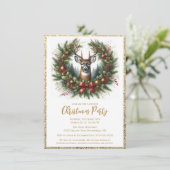 クリスエレガント素朴スマスディアホリデーパーティー 招待状 (スタンド正面)