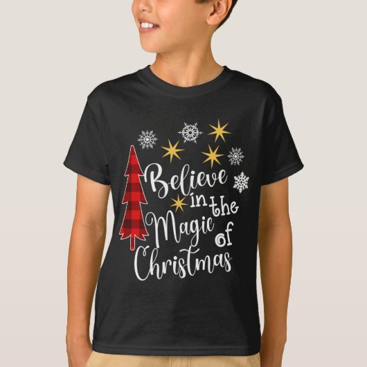 クリスカジュアル信じマスの魔法で可愛いBuf Tシャツ (正面)