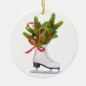 クリスカスタマイズスマスセラミックオーナメント用アイススケート セラミックオーナメント (正面)