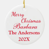 クリスカスタマイズスマスセラミックオーナメント用アイススケート セラミックオーナメント (裏面)