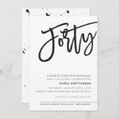 クリスカスタムにとってモダンFOTY誕生日パーティー 招待状 (正面/裏面)