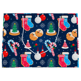 クリスカラフルマスパターン ラージペーパーバッグ