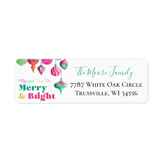 クリスカラフルマス·リターン·ラベル ラベル (正面)