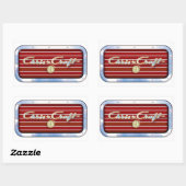 クリスクラフトボート 長方形シール (シート)